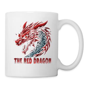 Traditioneller Japanischer Drache Der Rote Drache - Tasse - Weiß - Rechts