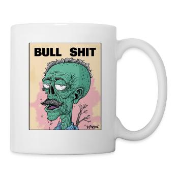 Bullshit Art Cartoon Skull Zombie - Mug - white - Right
