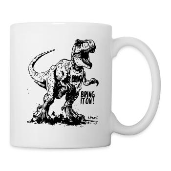 Dino Dinosaur T-Rex: Bring es an! - Tasse - Weiß - Rechts