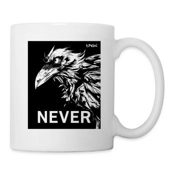 Never, a black raven - Mug - white - Right