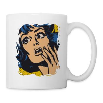 Oh mon Dieu, c’est une femme pop art - Mug blanc - blanc - Droite