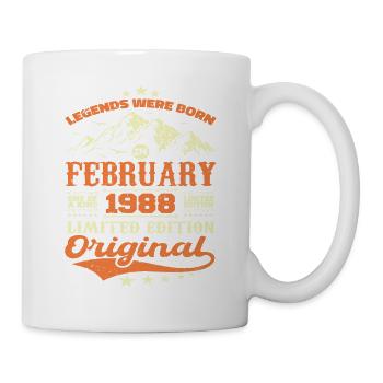 Cadeau Anniversaire 36 ans Nées En Février 1988 - Mug blanc - blanc - Droite