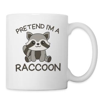 Stell dir vor ich bin ein Waschbär Halloween - Tasse - Weiß - Rechts