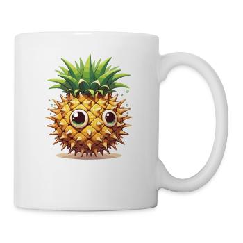 Ananas poisson-globe drôle d’animal à base de légumes - Mug blanc - blanc - Droite