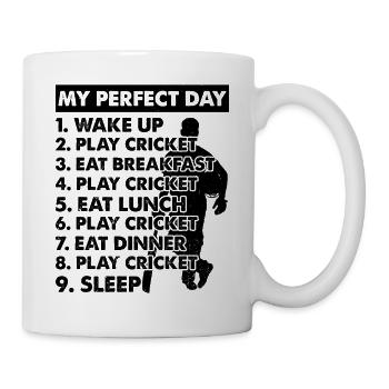 Cricket Day Plan Cricket Player - Mug - white - Right