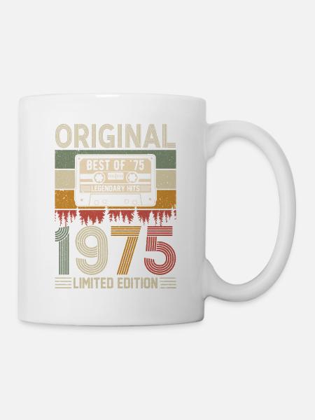 Millésime 1975 anniversaire joie - Mug blanc - blanc