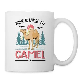 Home is where my camel is Egypt dromedary - Mug - white - Right