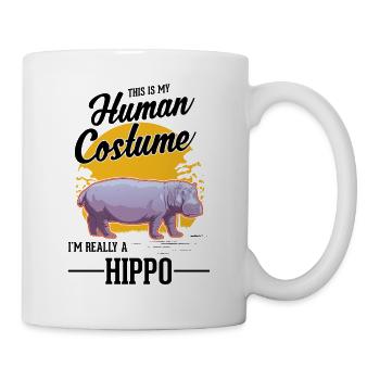 Déguisement Hippopotame Hippopotame Halloween - Mug blanc - blanc - Droite
