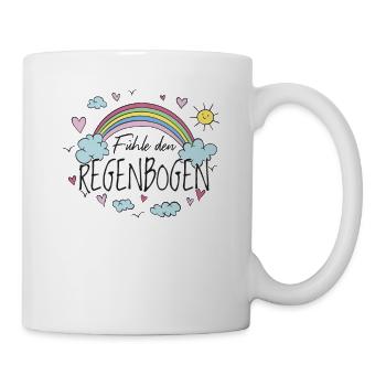 Fühle den Regenbogen Entspannung - Tasse - Weiß - Rechts