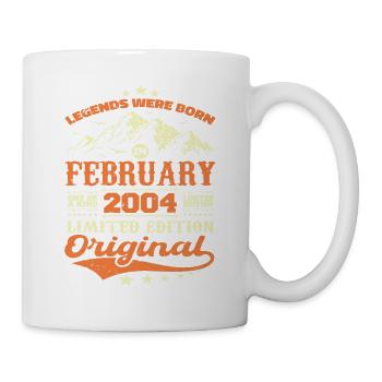 Cadeau Anniversaire 20 ans Nées En Février 2004 - Mug blanc - blanc - Droite