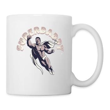 Super Dad Superheld Vater Geschenkidee Vatertag - Tasse - Weiß - Rechts