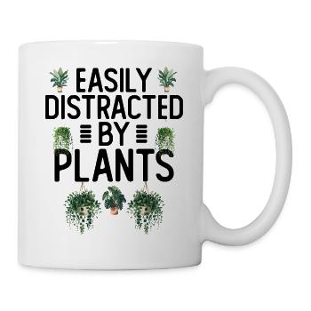 Easily Distracted By Plants Plants Gardener - Mug - white - Right