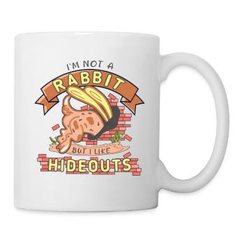 Ich liebe Verstecke Hasenloch Spruch funny Hideout - Tasse - Weiß - Rechts