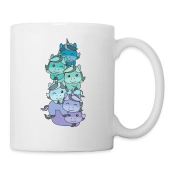 Neptunic Flag Pride LGBTQ süßer Einhorn Stapel - Tasse - Weiß - Rechts