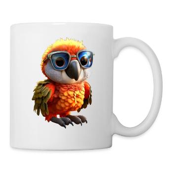 Papagei Ara Sittich Kakadu Parrot Süße Papageien - Tasse - Weiß - Rechts