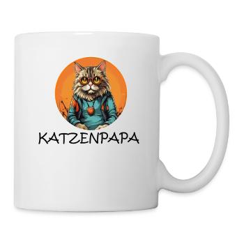 Katzenpapa - Tasse - Weiß - Rechts
