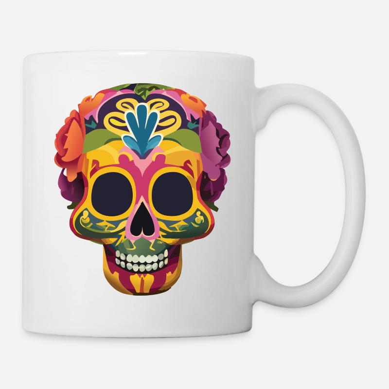 Crâne Calaveras - Mug blanc - blanc