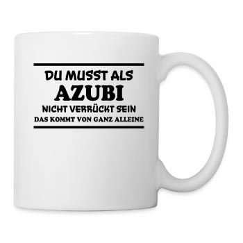 Azubi Spruch Lehrling Job Lustiges Azubi Geschenk - Tasse - Weiß - Rechts