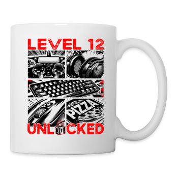 Niveau d’anniversaire 12 Jeux débloqués et joueurs - Mug blanc - blanc - Droite