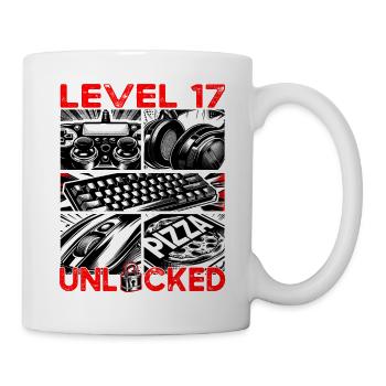 Niveau d’anniversaire 17 Débloqué Gaming & Gamer - Mug blanc - blanc - Droite