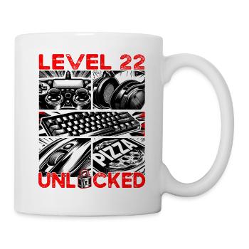 Niveau d’anniversaire 22 Jeux débloqués et joueurs - Mug blanc - blanc - Droite