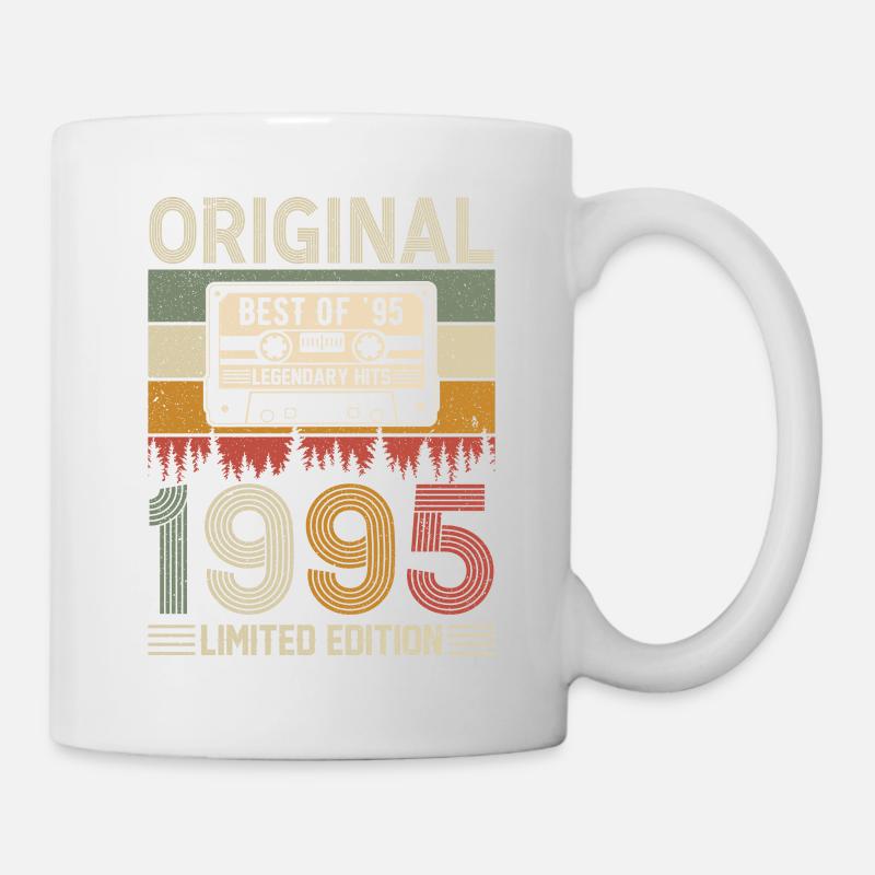 Joie d'anniversaire vintage '95 - Mug blanc - blanc