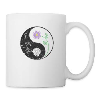 Flower Balance Yin and Yang Symbol Sign - Mug - white - Right
