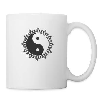 Muster Symbol Yin and Yang Zeichen - Tasse - Weiß - Rechts