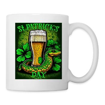 JOUR DE LA SAINT-PATRICK SERPENT BIÈRE TRÈFLE - Mug blanc - blanc - Droite