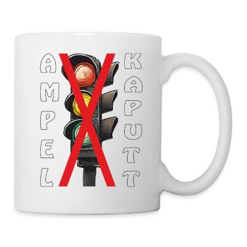 FEU TRICOLORE CASSÉ - Mug blanc - blanc - Droite