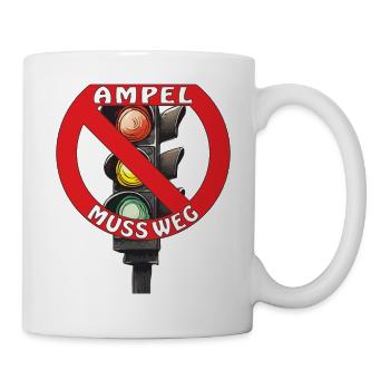 AMPEL MUSS WEG 2 - Tasse - Weiß - Rechts