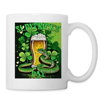 JOUR DE LA SAINT-PATRICK SERPENT BIÈRE TRÈFLE - Mug blanc - blanc - Droite