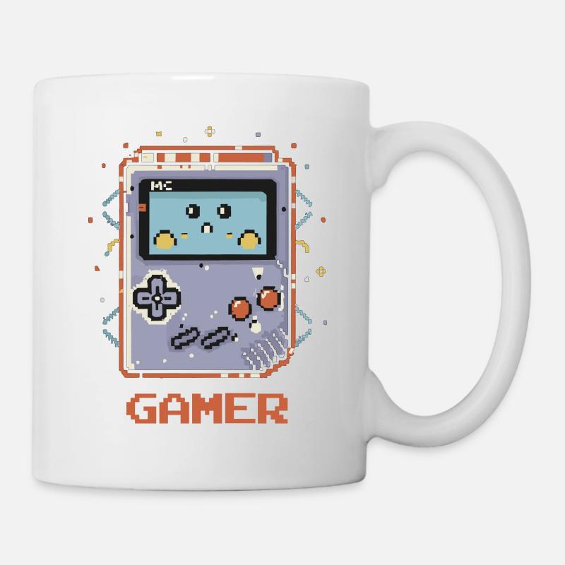 GAMER BOY – PIXEL ART - Mug blanc - blanc