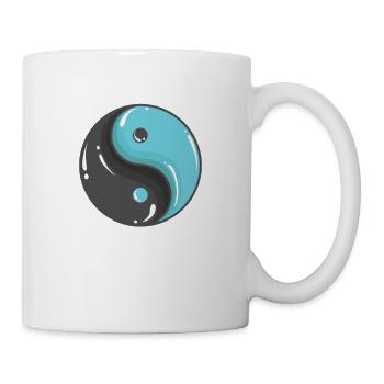 Yin and Yang Gleichgewicht für Yoga - Tasse - Weiß - Rechts