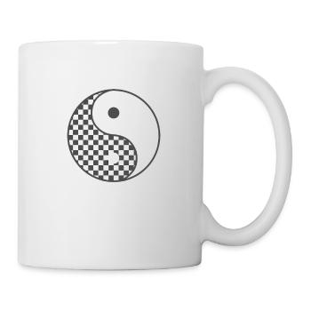 Chessboard Yin and Yang Symbol - Mug - white - Right