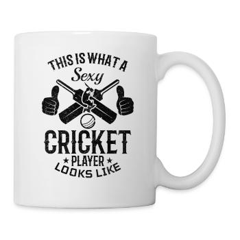 Voici à quoi ressemble un joueur de cricket sexy - Cr - Mug blanc - blanc - Droite