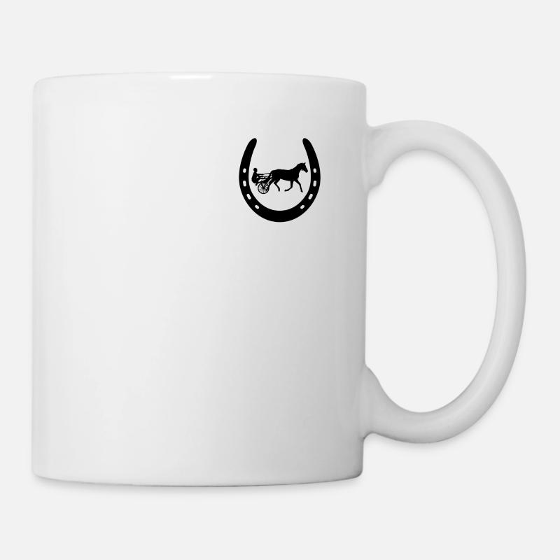 Cheval de trot Cheval de trot Chevaux équestres - Mug blanc - blanc