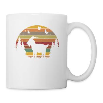 Chèvres Retro Goat Host Vintage Goat - Mug blanc - blanc - Droite
