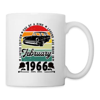 Birthday February 1966, Vintage February 1966. - Mug - white - Right