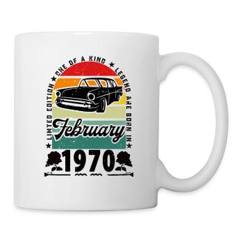 Anniversaire février 1970, Vintage février 1970. - Mug blanc - blanc - Droite