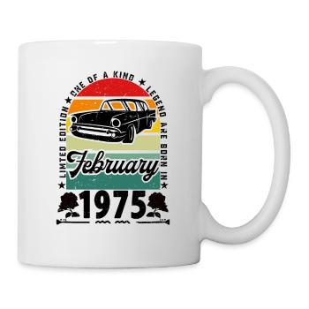 Birthday February 1975, Vintage February 1975. - Mug - white - Right