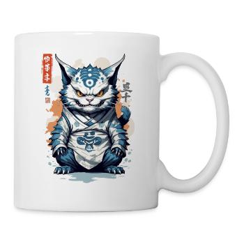 Yokai Cat Ukiyo-E Vintage Streetwear Cat Style - Mug - white - Right