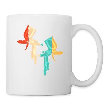 Retro Car Spray Automotive Vehicle Car Painter - Mug - white - Right