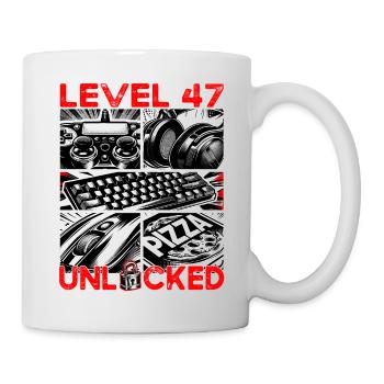 Niveau d’anniversaire 47 Débloqué Jeux et joueurs - Mug blanc - blanc - Droite