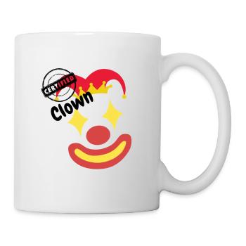 Costume de Clown rieur Carnaval Carnaval timbre - Mug blanc - blanc - Droite