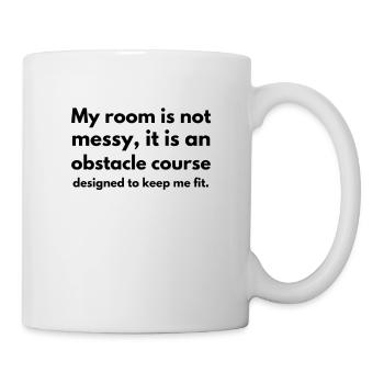 my room is obstacle course - Mug - white - Right