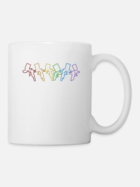 LGBT Regenbogen Auto Spray Auto Fahrzeug Auto - Tasse - Weiß