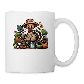 Thanksgiving Garden Turkey Gardener Vegetables - Mug - white - Right