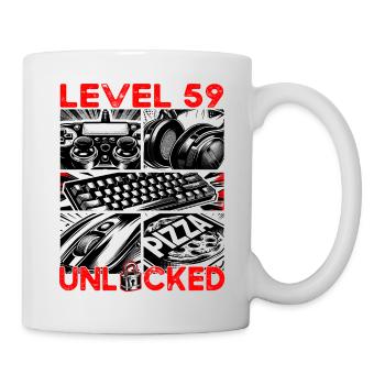 Niveau d’anniversaire 59 Débloqué Jeux et joueurs - Mug blanc - blanc - Droite