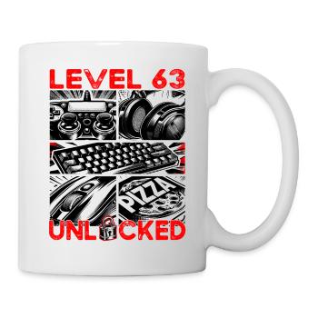 Birthday Level 63 Unlocked Gaming & Gamblers - Mug - white - Right